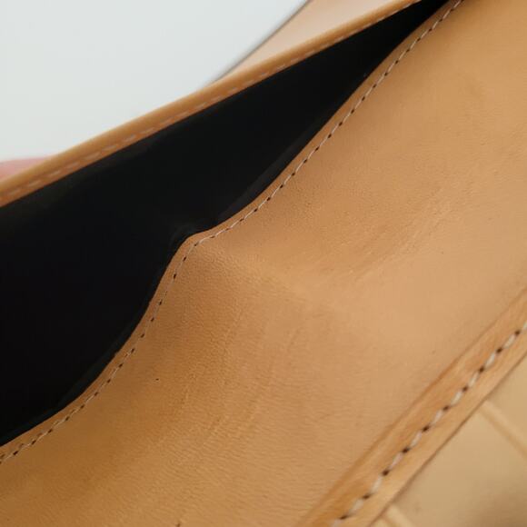 Coach Buckle Signature Clutch Wallet Large Logo Canvas Leather Black Trifold - Picture 5 of 9